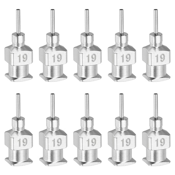 PATIKIL Bent Blunt Tip Dispensing Needle 19G, 10 Pcs Stainless Steel Liquid Dispenser Needles with Lure Lock