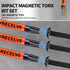 12-Pack Set (T5-T40) 3-Inch S2 Set, 1/4" Impact Security Torx Bit Long, Steel, Professional Tamper Proof Star Bits