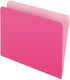 Pendaflex 152PIN Colored File Folders, Straight Cut, Top Tab, Letter, Pink/Light Pink, Box of 100
