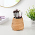Hacaroa Set of 2 Handmade Rattan Pencil Holders for Desk, Wicker Pen Cup and Makeup Brush Organizer