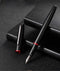 Picasso 916 Matte Black & Red Ring Fountain Pen with Box, Titanium Gray Extra Fine Nib