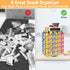 360 2 48 Counter Chip Rack Display Stand, Rotating Base Chip Bag Holder with Message Board, Tier Clips Snack Organizer