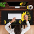 Gaming Black Mouse Pad + Keyboard Wrist Rest XL Large Mouse Mat, Sunflower Christian Verse Proverbs 31-25