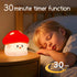 50Hrs 2 Mushroom Night Light Color Changing, Mushroom Lamp, Tap Control Brightness & Timer, Rechargeable Squishy Night