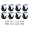 PATIKIL 1.5" Rigid Caster Wheels, 8 Pack Silent Fixed Plate Casters with
