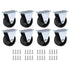 PATIKIL 1.5" Rigid Caster Wheels, 8 Pack Silent Fixed Plate Casters with