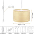 2 Pack 15Ft E26/E27 Bulb PATIKIL Plug in Pendant Light, Rope Cord Hanging Lamp Fixture with ON/Off Switch, Linen Fabric