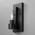 1-Light Dimmable, 65000104 GLOBE Electric Wall Sconce, Matte Black, Clear Glass Shade, Modern Industrial