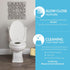 Round Toilet Seat with Built-In Potty Training Seat - Durable White Design