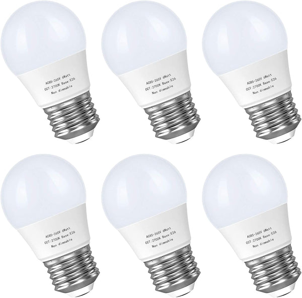 6W A15 LED Bulb, 60 Watt Incandescent Equivalent, 550 LM, E26 Base, 2700K Warm White, Non-Dimmable, 6 Pack
