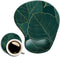 Ergonomic Mouse Pad with Wrist Support and Coaster, Non-Slip PU Base for Home Office Working, Easy Typing & Pain Relief