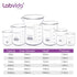 Upgrated 6 Size Low Form Glass Beaker Set, 25ml 50ml 100ml 250ml 500ml 1000ml, 3.3 Boro Glass with Printed Graduation