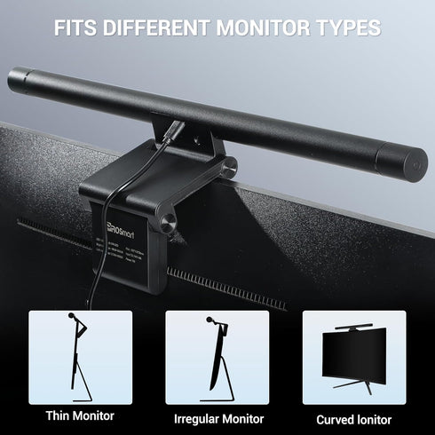 250LM PROSmart Monitor Light Bar, Computer Monitor Lamp, No Glare Eye-Care LED Screen Bar, Fit for Curved/Flat Monitor