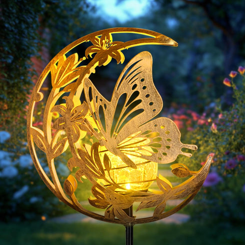 JOBOSI Solar Butterfly Floor Lamp, Waterproof Outdoor Solar Light for Garden, Yard,