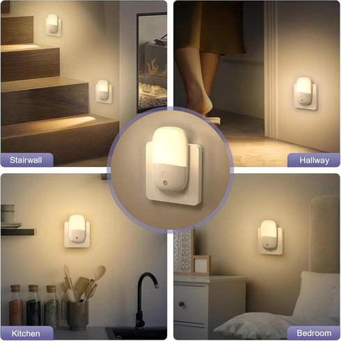 Aerkersun Dimmable (1 Pack) Night Light Plug in with On/Off Switch, Auto Dusk to Dawn Sensor LED Nightlights