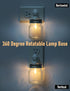 2-Pack 0.5W Vintage Mason Jar Plug in Night Light with On Off Switch, LED Night Lights Plug into Wall Socket, Farmhouse