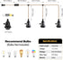 CAFULAM 3 Light Hemp Rope Plug in Pendant Light Rattan Hanging Lights with Plug in Cord with Woven Lamp Shade, Plug