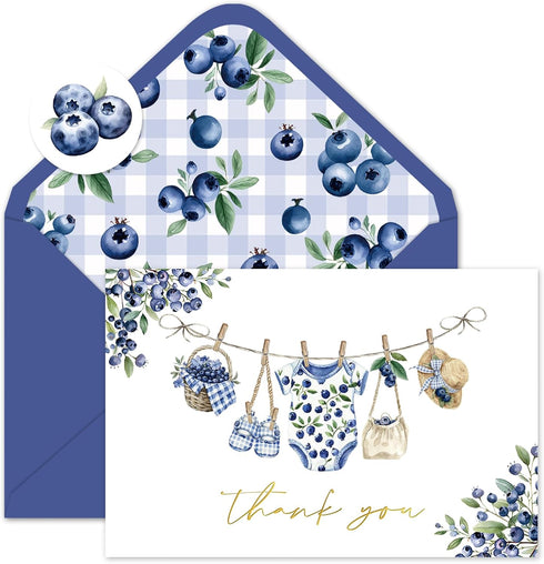 Whaline 50 Pcs Baby Shower Thank You Cards Greeting Cards with Envelopes
