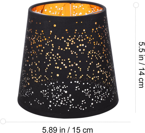 5.90X5.90X5.51 Inch Lurrose Hollow-Out Cloth Lampshade Clip-on Light Shade Cover Small Lampshade Accessories