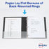 Avery Durable Clear View 3 Ring Binders, 1.5 Inch Slant Rings, Black, 2-Pack (19300)