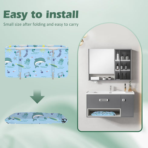 45inch) STARBRILLIANT Portable Foldable Bathtub,Soaking Standing Bath Tub for Shower Stall, Easy to Assemble