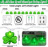 20LED 12Ft 20 St Patrick's Day Decorations Lights, Clear Green Shamrock String Lights Outdoor Waterproof with LED Lucky