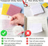 ENLUOM 400 Sheets Colored Transparent Sticky Notes, 3 x 3 in Pastel Clear Waterproof Self-Sticky Notes