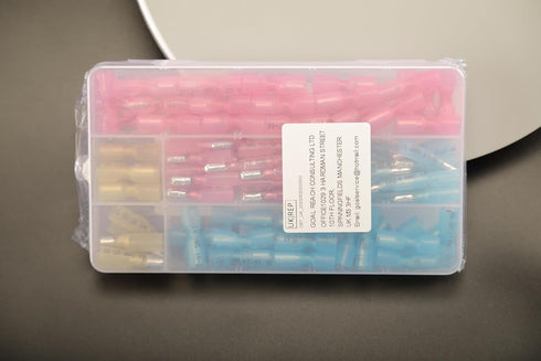 110pcs Waterproof Heat Shrink Bullet Wire Connectors Kit - Male & Female Crimp Terminals for Marine Grade Use