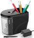 Electric Pencil Sharpener Heavy-Duty Helical Blade with Adapter/Battery Operated for No.2 Pencils