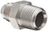 Dixon 2404-6-6 Zinc Plated Steel Hydraulic Fitting, Adapter, 9/16"-18 NPT Male JIC 37 Degree Flared x 3/8"-18 NPTF Male