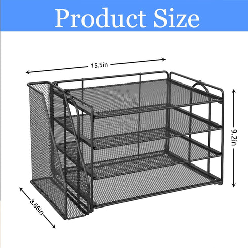 4-Tier 4-Tier) gianotter Paper Organizer With Magazine Holder, Desk Organizers and Accessories, Desk Accessories