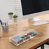 WORHE Sticky Note Holder Clear Acrylic Self-Stick Note Pad Holder 3 in 1 Memo Holder Desk Organizer for Office Home Post Pop Note Dispenser for 3"x3" Note Pad Holder (BQ211) by WORHE