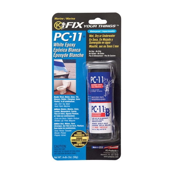 PC-Products PC-11 Epoxy Adhesive Paste, Two-Part Marine Grade, 2oz in Two Jars, Off White