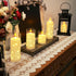 Set 5(H4 5" 6" 8" 8") Homemory Flameless Candles with Embedded Star String Fairy Lights, Battery Operated Candles, LED