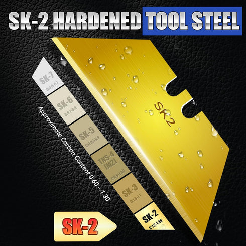 100 Pack Sk2 DIYSELF Utility Knife Blades, Steel Box Cutter Blades with Dispenser, Heavy Duty Utility Blades for Razor