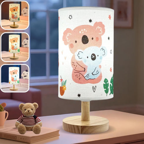 HFYCENYAN Lamps,3Color Kids Lamp,Girls for Bedroom Nightstand Modes LED Bedside Night Light with Koala Bear Cartoon