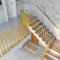 Generic Stair Handrail - U-Shaped Iron Stairway Guardrails, 1.3ft-3.2ft Gold Retro Non-Slip Hand