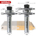 2 Set 1/2 Inch 3 Professional PCS Tongue and Groove Router Bit Shank, Teeth T Shape Wood Milling Cutter Woodworking