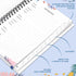 JUBTIC Address and Password Book - Hardcover Spiral Bound Organizer for Contacts and Logins, 5.2" x 7.7"