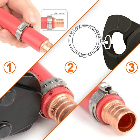 9 Inch Ear Clamp Pliers, Carbon Steel Single Ear Clamp Pincer Tool for Crimping and Removing Clamps
