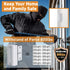 3-Pack 800 lbs, Home Security Door Reinforcement Lock, Upgraded White Front Door Locks for Kids Safety Withstand