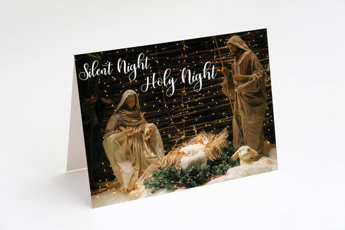JBH Creations Religious Nativity Christmas Card with Scripture - Pack of 24