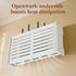 OVECIOPO Router Shelf Wall Mount WiFi Router Box Hider Modem Cover with Cable Management Power Strip Organizer Storage
