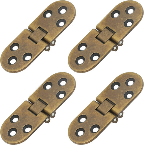 4PCS Bronze Butler Tray Hinge - Heavy Duty Folding Flip Top Hinge for Furniture Accessories
