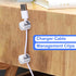 SmallCat 5 Sets Charger Holders for Cords, Silver Adjustable Cable Anchor Holders, Adhesive Metal Cord Clips, Cable