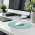 Round PU Mouse Pad, Leather Mouse Pad with Stitched Edge, Non-Slip Waterproof for Computers, 9 x 9 Inch (Light Blue)