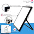 Small Dry Erase White Board 10"X10", Desktop Black Frame with Stand, 3 Markers