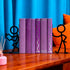 Generic 17.5x3x15cm Firmly Bookends Decorative Metal Cool Metal Decorative Bookends Secure The Books to Prevent Clutter