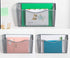 EasyPAG Wall Mount File Holder, 6 Pack Single Pocket Hanging File Organizer for Office and Home, Silver