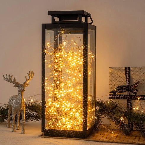 66Ft Plug in Fairy Lights, Warm White Waterproof Outside Copper Wire String Lights with Remote for Garden Party